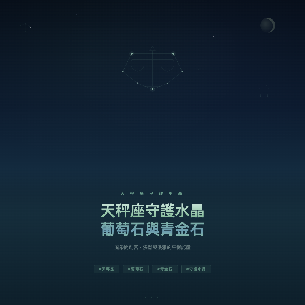 天秤座守護水晶完整指南：葡萄石與青金石的能量搭配