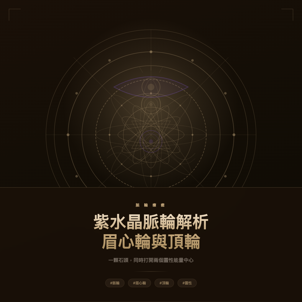 紫水晶 x 眉心輪 & 頂輪：一顆石頭，同時打開兩個靈性能量中心